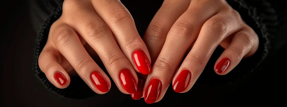 woman's hands with beautiful manicure. Selective focus. color.