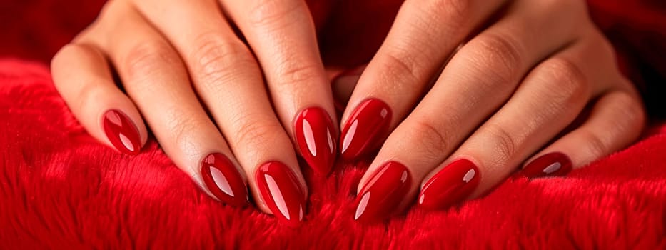 woman's hands with beautiful manicure. Selective focus. color.