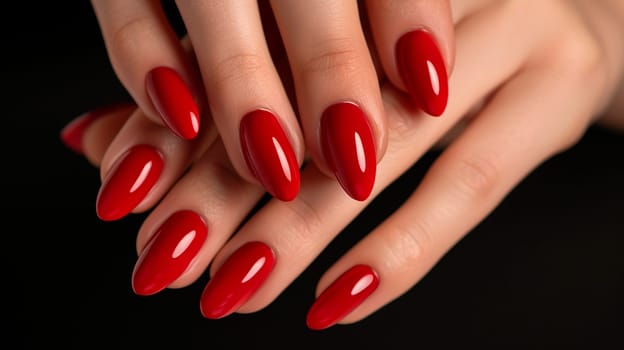 woman's hands with beautiful manicure. Selective focus. color.