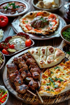 Georgian dishes on the table. Selective focus. food.