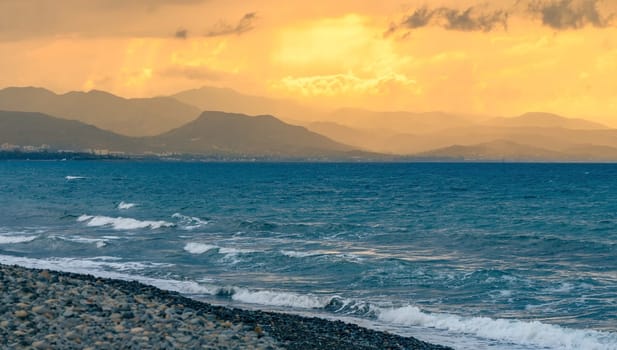 Beautiful landscape of mountains and the Mediterranean sea