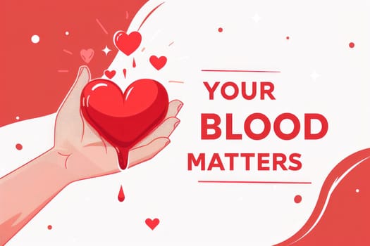 Flat illustrator for banner blood donation..