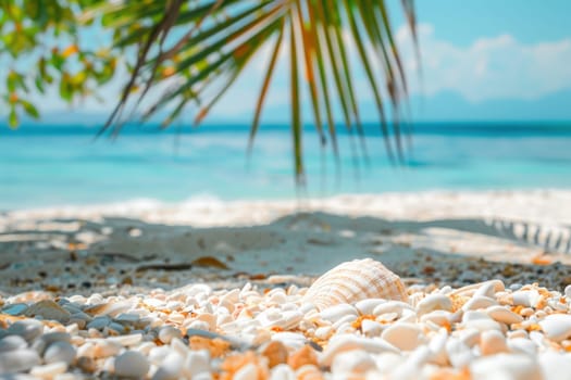 Beach wallpaper background, focus point to foreground and midground..