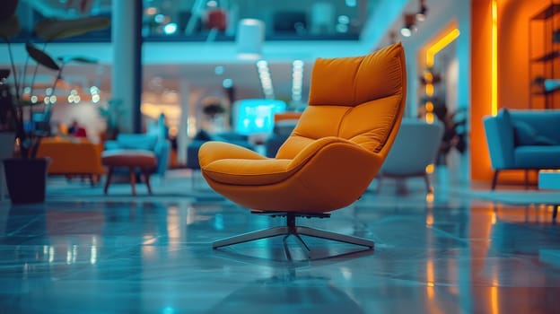 modern chairs in the foreground and a wall in the background.