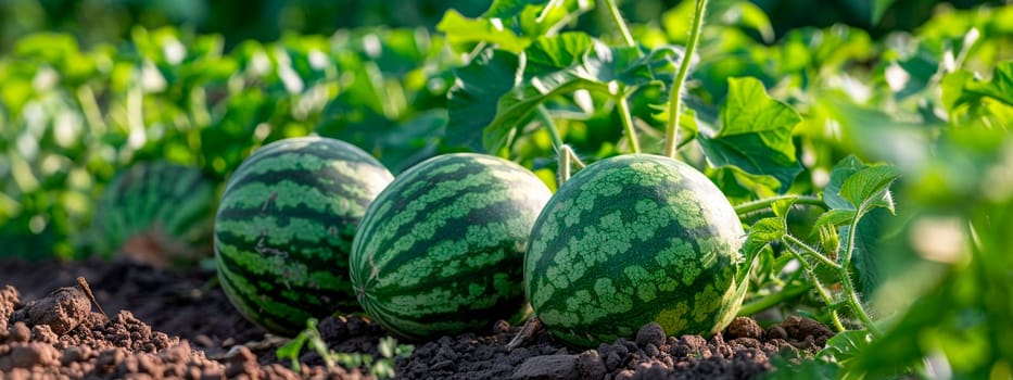 watermelon harvest on the plantation. Selective focus. food.