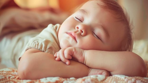 concept shooting newborn baby sleeping. Selective focus. kid.