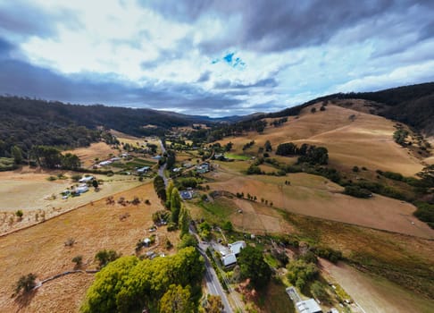 DOVER AUSTRALIA - FEBRUARY 25, 2024: Views of the quaint town of Dover on the Southern Peninsula in Huon Valley, Tasmania, Australia