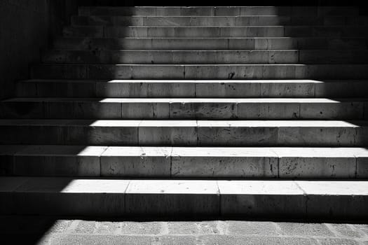 Lighting effects of staircases in public buildings, abstract simple stairs.