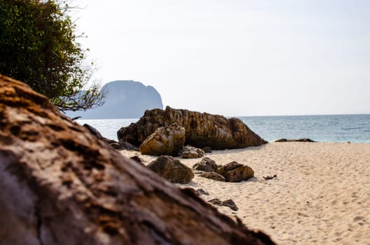 Rocks and stone beach. Thailand nature landscape