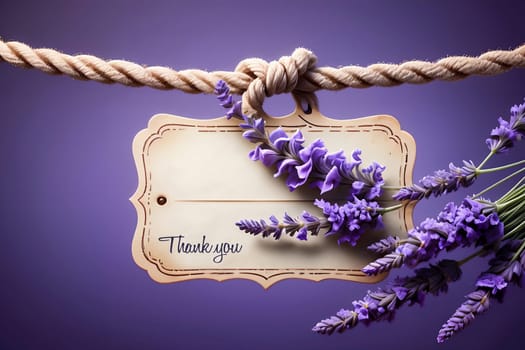 beautiful lavender flowers on abstract purple background