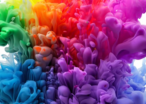 ai generated 3d background of rainbow colors as wallpaper