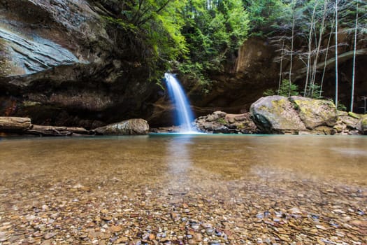 View of Lower Falls, Old Man's Cave, Hocking Hills State Park, Ohio