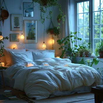 Peaceful bedroom with unmade bed and soft light for World Sleep Day.