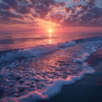 Peaceful scene of sunrise over calm ocean, reflecting serenity of Good Friday.