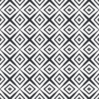 Medallion seamless pattern. Black symmetrical kaleidoscope background. Watercolor medallion seamless tile. Textile ready valuable print, swimwear fabric, wallpaper, wrapping.