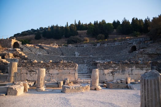 Buildings in the Ancient City of Ephesus, Ancient Buildings. Historical places. High quality photo