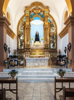 Badajoz, Spain, sunday 17 2024. The Sanctuary of Our Lady of Sorrows at Chandavila