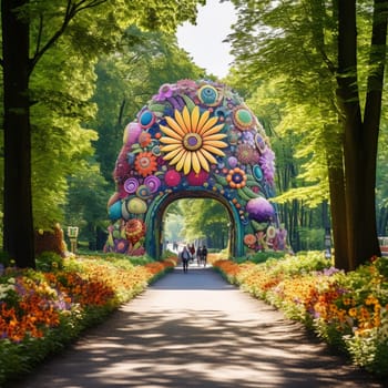 Prepare to be mesmerized by this surreal and vibrant park scene in Riga's hidden oasis. Picture towering trees adorned with colorful blooms, winding paths leading to lush meadows, and whimsical creatures peeking out from behind bushes. This surreal representation of nature's tranquility invites viewers to lose themselves in the enchanting beauty of Riga's parks and ignites a sense of wanderlust and awe. Get ready to be captivated by a garden where reality intertwines with imagination.