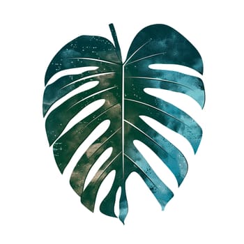 Isolated illustration of monstera leaf ai generated element