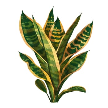 Isolated illustration of a snake plant ai generated element
