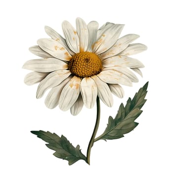 Isolated illustration of daisy ai generated floral element