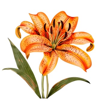 Isolated illustration of Lily flower ai generated element