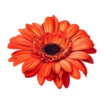 Isolated illustration of gerbera daisy ai generated floral element