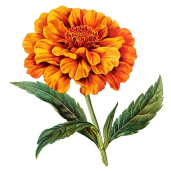 Isolated illustration of marigold flower ai generated element