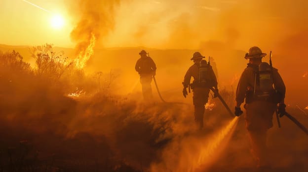 Fire crews battle wildfires amid sweltering weather AI