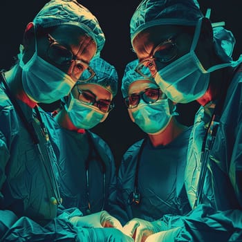 Powerful portrait of medical team in action, commemorating National Doctors Day.