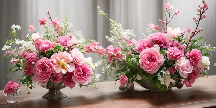 Delicate elegance of blooming flowers, intricate petals, and vibrant floral arrangements