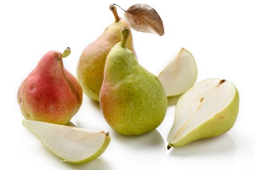 Collection of delicious pears, isolated on white background 2