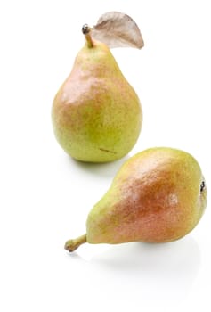 Collection of delicious pears, isolated on white background 1