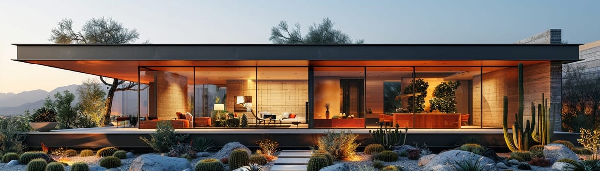 Contemporary Desert Home with Sustainable Landscaping, embodying modern desert modernism.