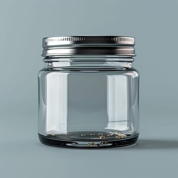 Clear Glass Jar Mockup, for packaging design in food and cosmetics.