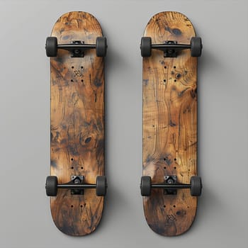 Clean Skateboard Mockup, top and bottom views for lifestyle branding.