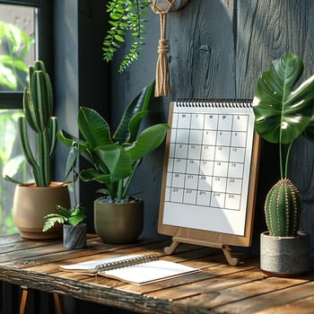 Blank Calendar Mockup, wall and desk versions for organization tools.