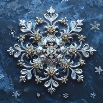 Intricate details of snowflake, symbolizing uniqueness and winter.