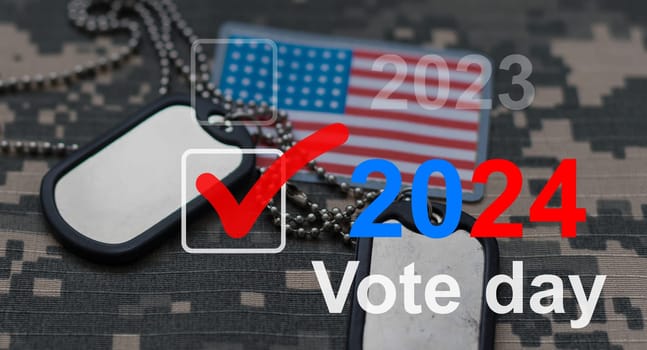 camouflage and war against the background of elections. High quality photo