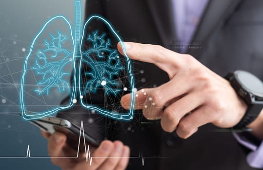 Healthy Human Lungs 2d illustration. High quality photo