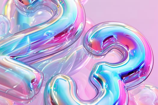 Colorful number twenty three. Holographic gradient. Symbol 23. Invitation for a twenty-third birthday party or business anniversary. Iridescent, neon color. Generative AI
