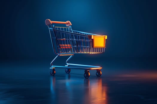 Cart and shopping online and purchase concept.