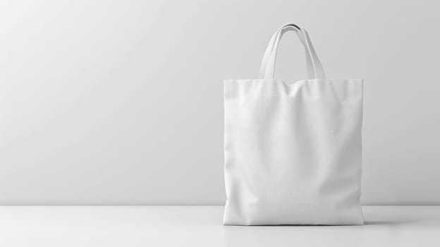 Mockup Canvas tote bag with copy space for branding and advertising. eco and recycle. Generative AI.