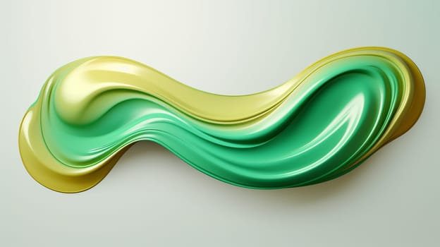 3d render of abstract background with wavy lines in yellow colors , Generate AI