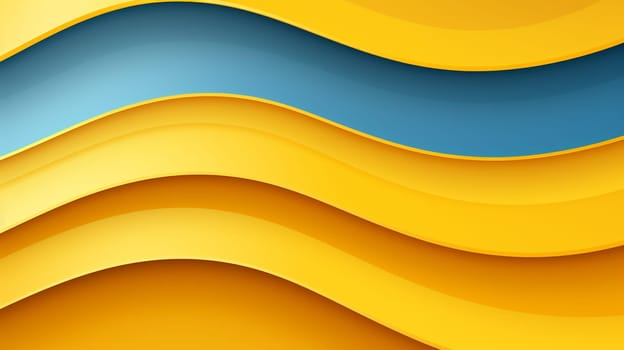 abstract background with colorful smooth wavy lines. Vector illustration. Generate AI