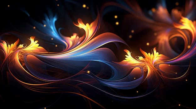 3D abstract fractal background. Design element for brochure, advertisements, presentation, web and other graphic designer works. Digital collage. Generate Ai