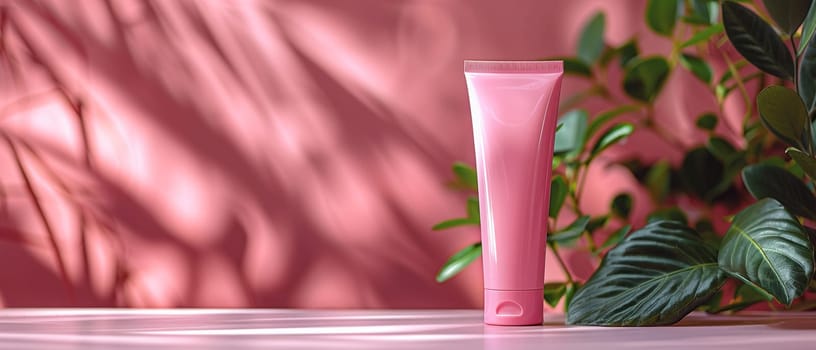 Empty Cosmetic Tube Mockup, for skincare and beauty product branding.