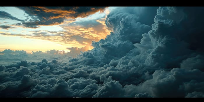 The greatest enormous tall group of cloudscape possible that raging beyond the land on earth and form some sort of cloud storm so called the cumulonimbus and floating at the upper atmosphere. AIGX03.