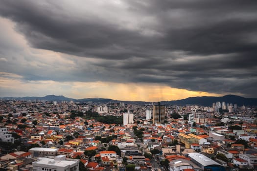 Arial view from the North area of the city São Paulo, Brazil.