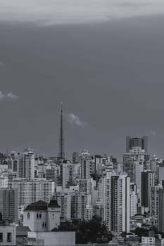 Skyline of the Center of São Paulo, Brazil at night.